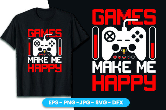 Gaming and Gamer T-Shirt Design Graphics