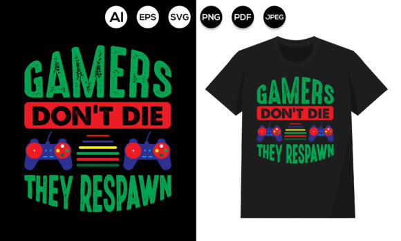 Gaming T-shirt Design 3: Graphics for Print Templates