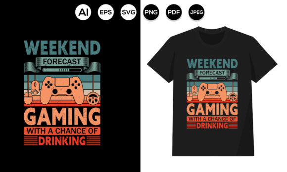 Gaming T-shirt Design 4: Graphics & Print Templates
