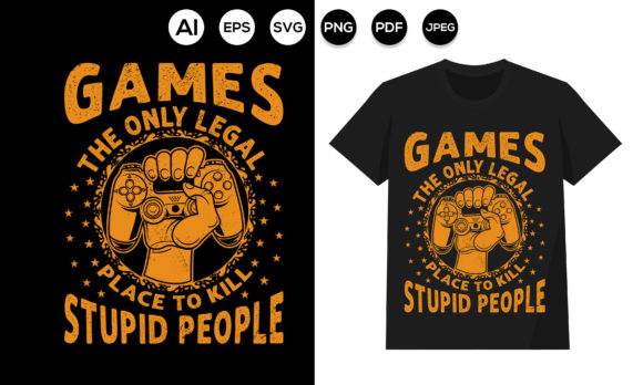 Gaming T-shirt Design 9: Graphics & Print Templates