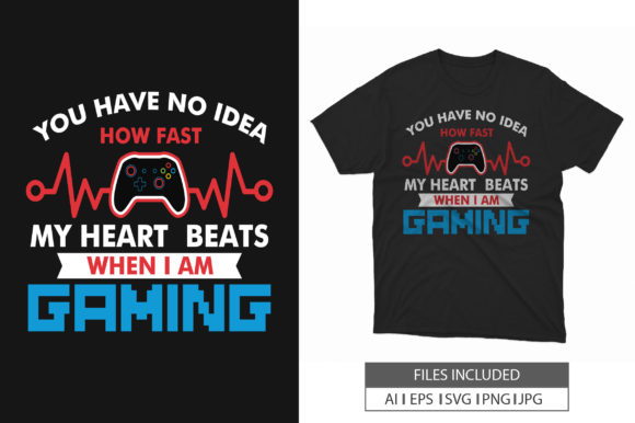 Gaming Typography SVG for T-Shirt Designs