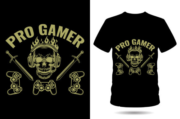 Pro Gamer Gaming Tshirt Design Template Graphics